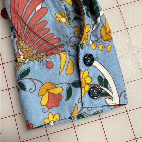 BODEN "Kitty" Cottage Garden Party Birds/Floral Full Skirt Cotton Shirtdress 10P - Picture 9 of 16